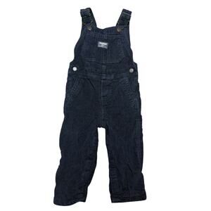 OshKosh B’gosh Navy Corduroy Overalls Toddler 24M Cargo Pockets Classic Vestbak
